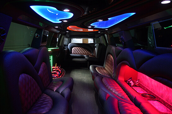 black leather seats